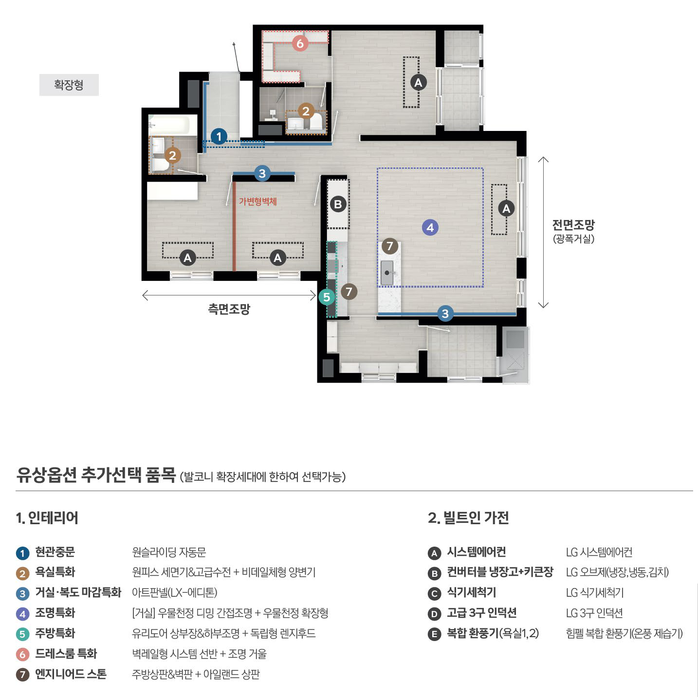 84B 타입 평면도, 2BAY 타워형
